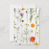 Wildbloemen Vrijgezellenfeest Hartelijk dank Bedankkaart (Achterkant)