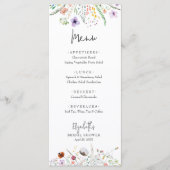 Wildbloemen Vrijgezellenfeest Menu (Voorkant)