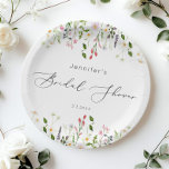 Wildbloemen vrijgezellenfeest papieren bordje<br><div class="desc">Wildflower vrijgezellenfeest Papieren Borden Overeenkomende items beschikbaar.</div>