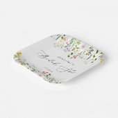 Wildbloemen vrijgezellenfeest papieren bordje (Gebogen)