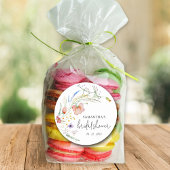 Wildbloemen Vrijgezellenfeest Ronde Sticker