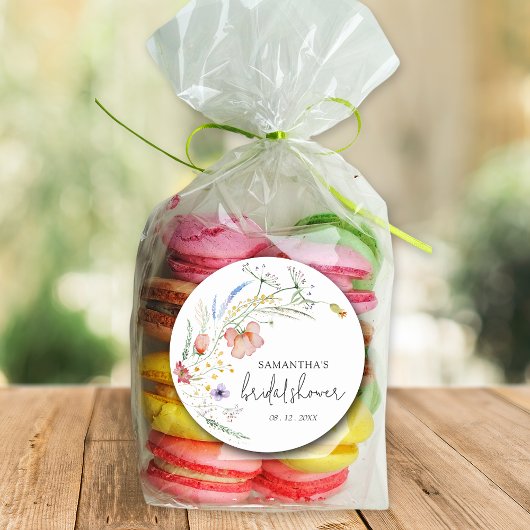 Wildbloemen Vrijgezellenfeest Ronde Sticker