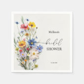 Wildbloemen Vrijgezellenfeest Servet (Voorkant)