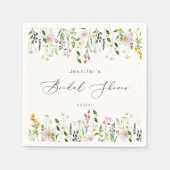 Wildbloemen vrijgezellenfeest servet (Voorkant)