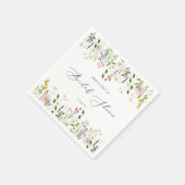 Wildbloemen vrijgezellenfeest servet (Hoek)