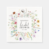 Wildbloemen Vrijgezellenfeest Servet (Voorkant)