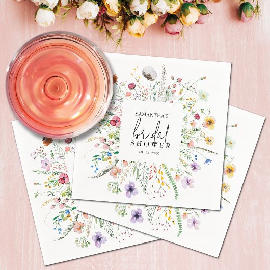 Wildbloemen Vrijgezellenfeest Servet