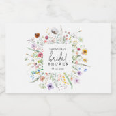 Wildbloemen Vrijgezellenfeest Sparkling Wijnetiket (Enkel label)