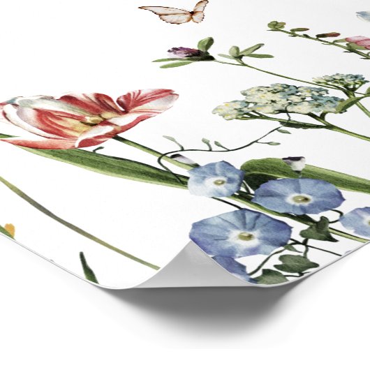 Wildbloemen Vrijgezellenfeest Welkom Poster (Hoek)