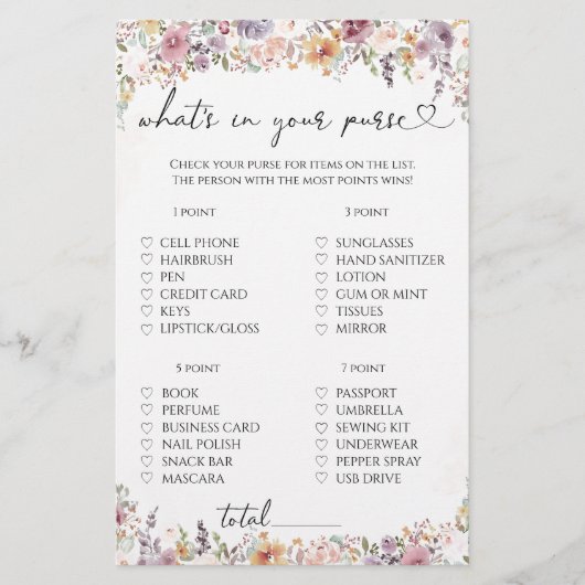 Wildbloemen wat er in je tas spel zit (Voorkant)