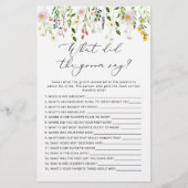 Wildbloemen Wat zei de groom over vrijgezellenfees (Voorkant)