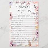 Wildbloemen Wat zei de groom over vrijgezellenfees (Voorkant)