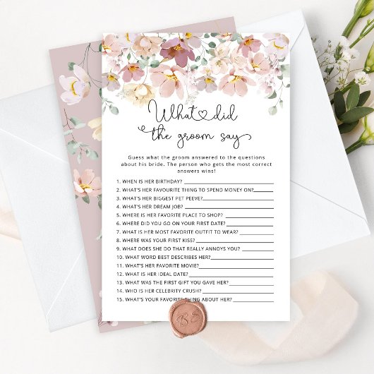 Wildbloemen Wat zei de groom over vrijgezellenfees