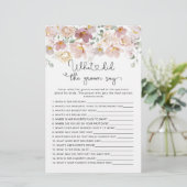 Wildbloemen Wat zei de groom over vrijgezellenfees (Staand voorkant)