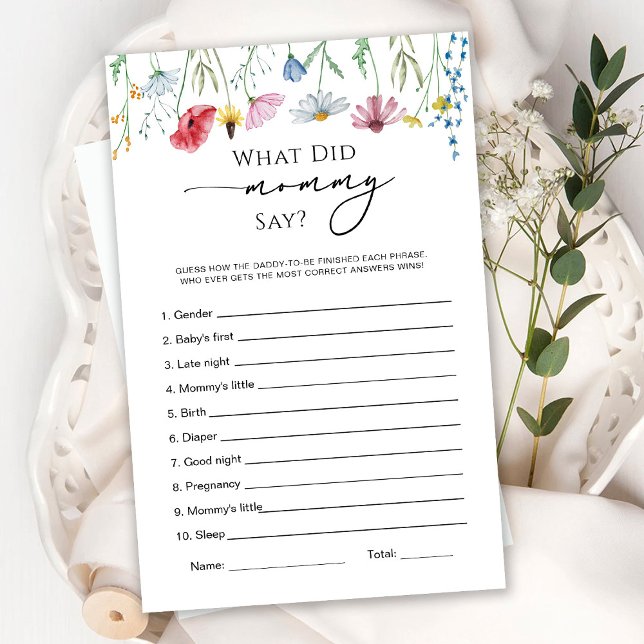 Wildbloemen Wat zei mama spel (Creator heeft geüpload)