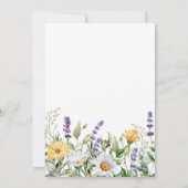 Wildbloemen Waterverf Border Moederdag Brunch Kaart (Achterkant)