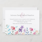  Wildbloemen Waterverf bruiloft uitnodigingen (Voorkant)