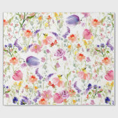 Wildbloemen | Waterverf Cadeaupapier (Vlak)