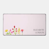 Wildbloemen Waterverf Floral Boho Chic Modern Bureaumat (Voorkant)