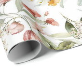  Wildbloemen Waterverf Floral Cadeaupapier (Rol Hoek)