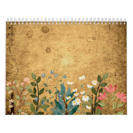 Wildbloemen, Waterverf,  Kalender