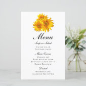 Wildbloemen Waterverf Lente Bloemen Bruiloft Menu (Staand voorkant)