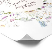 Wildbloemen Waterverf Love is Sweet Sign Poster (Hoek)