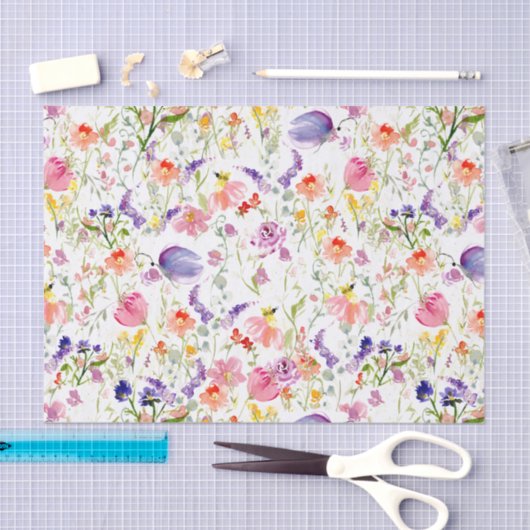 Wildbloemen | Waterverf Tissuepapier (Craft)