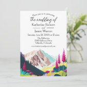 Wildbloemen Waterverf Weddenschap Kaart (Staand voorkant)