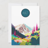 Wildbloemen Waterverf Weddenschap Kaart (Achterkant)