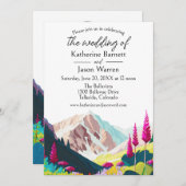 Wildbloemen Waterverf Weddenschap Kaart (Voorkant / Achterkant)