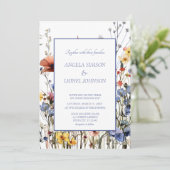 Wildbloemen Waterverf weidebloemen Kaart (Staand voorkant)