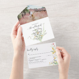 Wildbloemen Weddenfoto All In One Uitnodiging