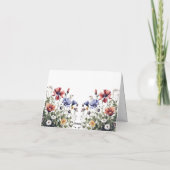 Wildbloemen Weddenschap Bedankkaart (Achterkant)