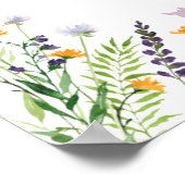 Wildbloemen Weddenschap Grote Welkomstteken Poster (Hoek)