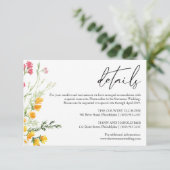 Wildbloemen Weddenschap Kaart (Staand voorkant)