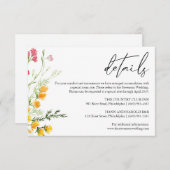 Wildbloemen Weddenschap Kaart (Voorkant / Achterkant)