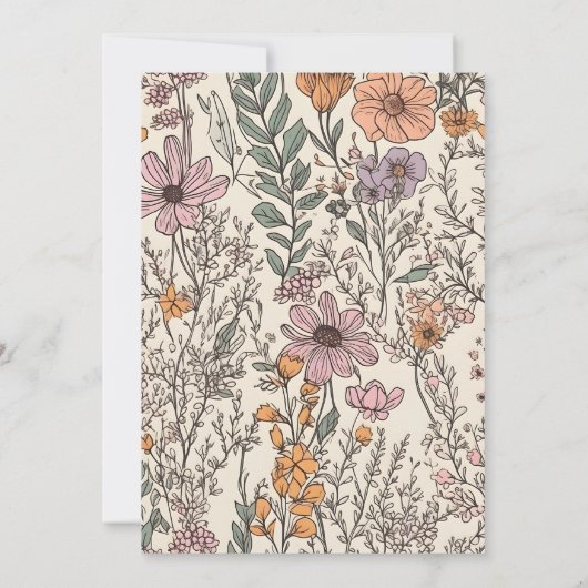 Wildbloemen Weddenschap Kaart (Achterkant)