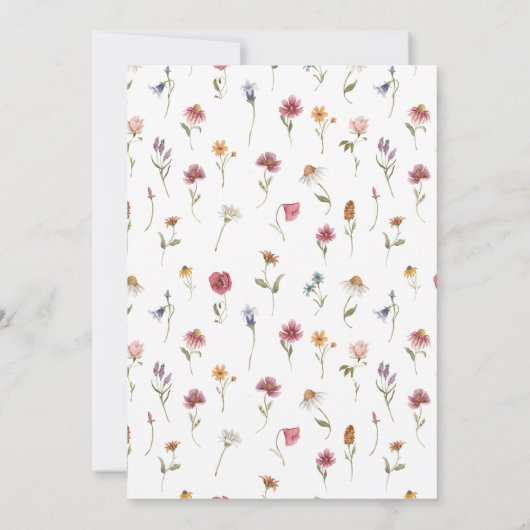 Wildbloemen Weddenschap Kaart (Achterkant)