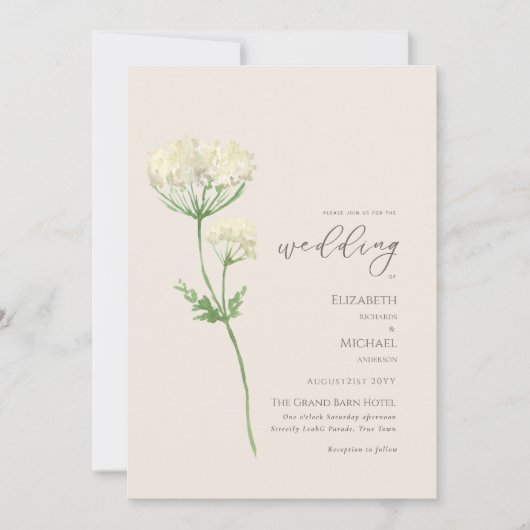 Wildbloemen Weddenschap Noite Floral Print of Digi Kaart (Voorkant)