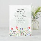 Wildbloemen Weddenschap Noite Floral Print of Digi Kaart (Staand voorkant)