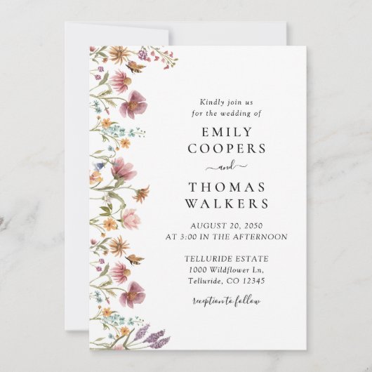 Wildbloemen Weddenschap Save The Date (Voorkant)