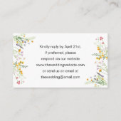 Wildbloemen Weddenschap Website met QR CODE Informatiekaartje (Achterkant)