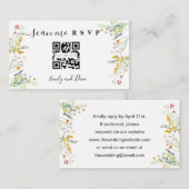 Wildbloemen Weddenschap Website met QR CODE Informatiekaartje (Voorkant / Achterkant)