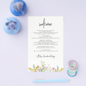 Wildbloemen Weddenschap Welkomsttas Flyer (Enkel)