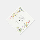 Wildbloemen Weddenschapcocktails Servet (Hoek)