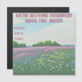 Wildbloemen Weddenschappen Uitnodiging voor schild Magnetische Uitnodiging (Voorkant / Achterkant)