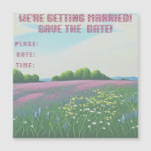 Wildbloemen Weddenschappen Uitnodiging voor schild Magnetische Uitnodiging (Voorkant)