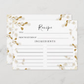 Wildbloemen Wedding, Boho Floral Recipe Card Briefkaart (Voorkant / Achterkant)