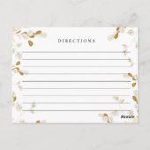 Wildbloemen Wedding, Boho Floral Recipe Card Briefkaart (Achterkant)